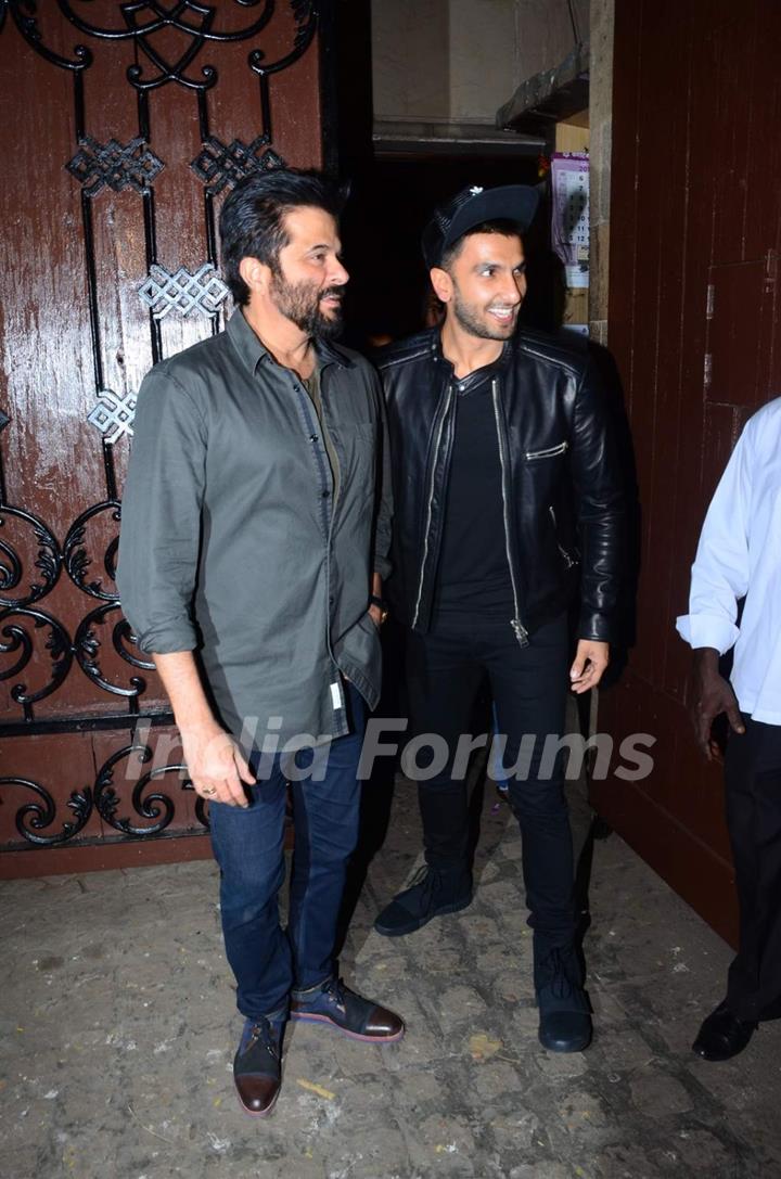 Anil Kapoor and Ranveer Singh at Anil Kapoor's Birthday Bash