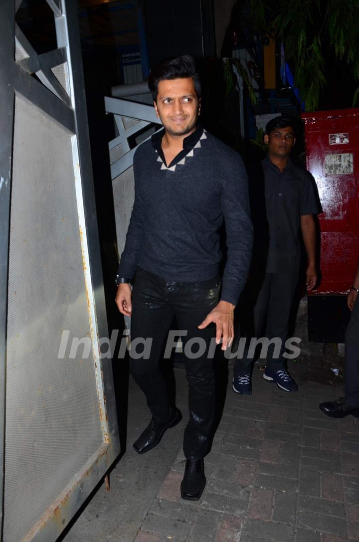 Riteish Deshmukh was snapped at Jackky Bhagnani's Birthday Bash