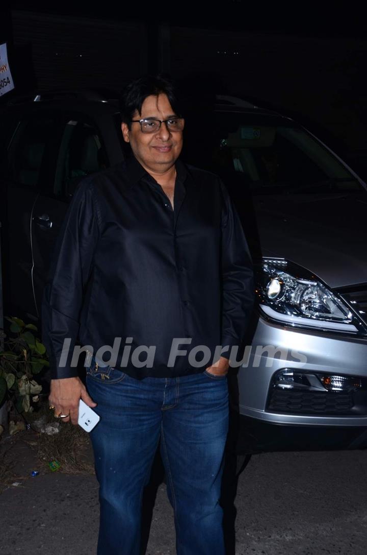 Vashu Bhagnani poses for the media at Jackky Bhagnani's Birthday Bash