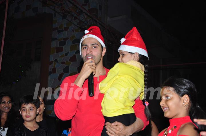 Varun Dhawan Celebrated Christmas with Orphanage Kids