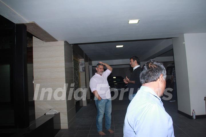 Aamir Khan and Rajkumar Hirani snapped while in a conversation