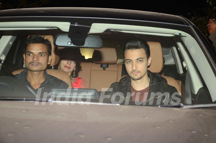 Aayush Sharma at Salman Khan's Birthday Bash