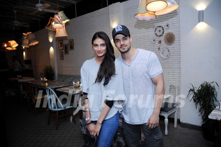 Athiya Shetty and Sooraj Pancholi Snapped at 'Fable' Restaurant