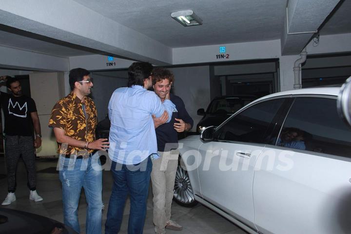 Goldie Behl and Hrithik Roshan at Sameer Nair's Party