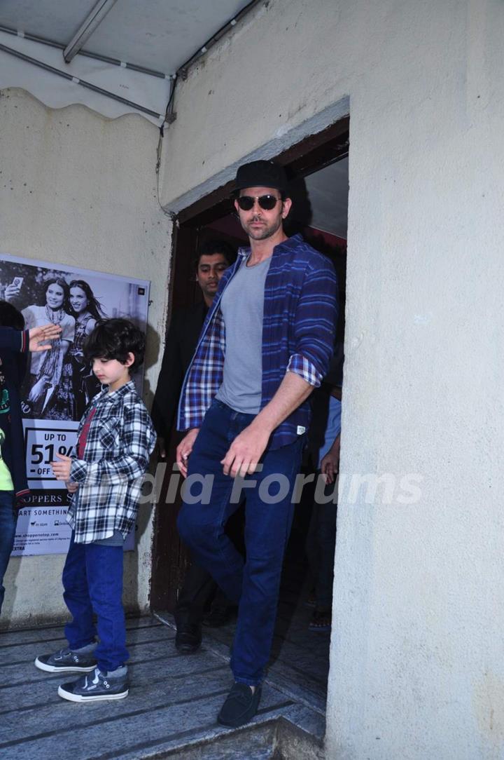 Hrithik Roshan Snapped With Kids at PVR Juhu