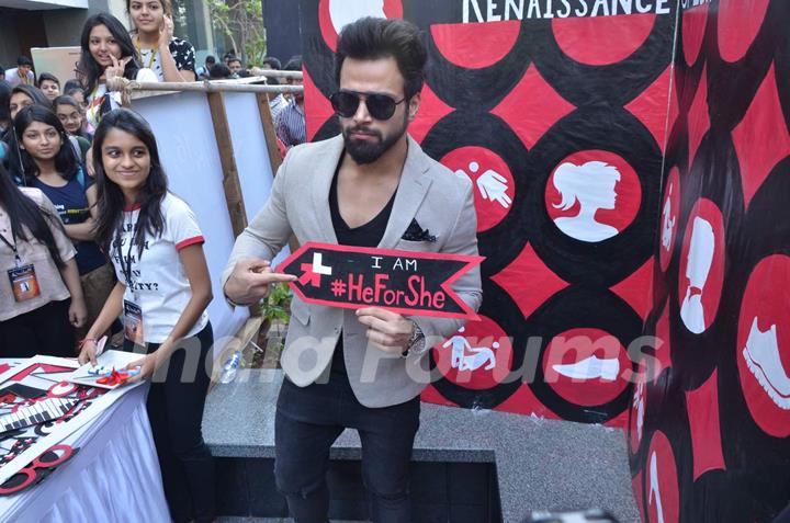 Rithvik Dhanjani attends Narsee Monjee College's 'He for She' Event