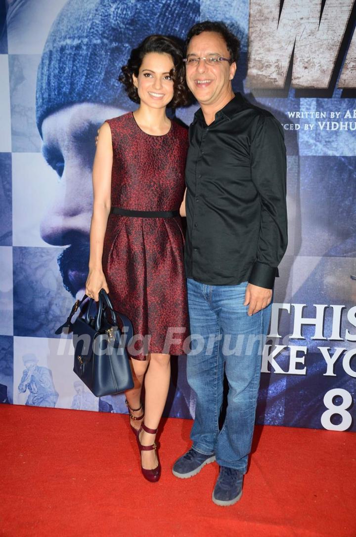 Kangana Ranaut and Vidhu Vinod Chopra at Special Screening of Wazir