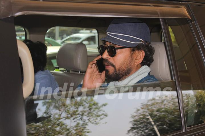 Irrfan Khan Snapped in his Cool New Look at Airport