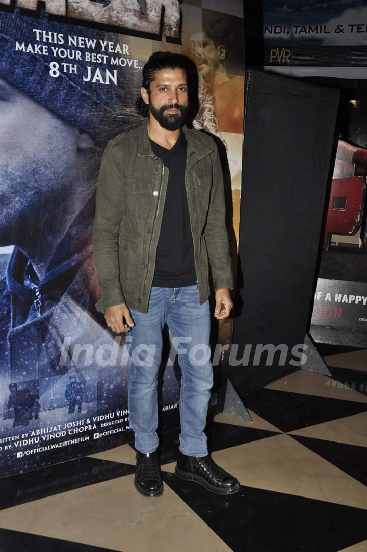 Frahan Akhtar at Special Screening of Wazir