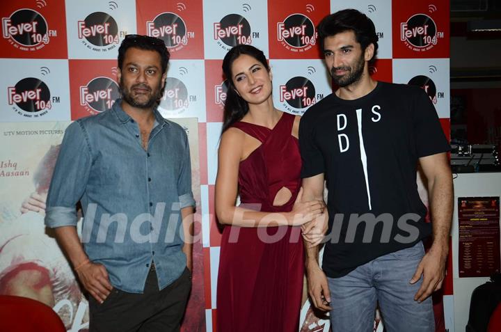 Team poses for the media at the Promotions of Fitoor on Fever FM