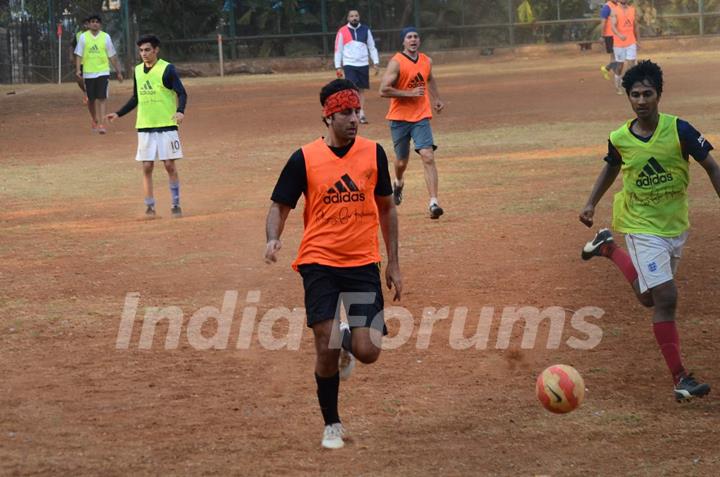 Ranbir Kapoor Snapped Practicing Soccer