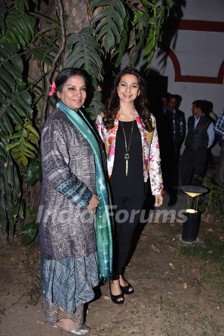 Juhi Chawla and Shabana Azmi at Special Screening of 'Chalk N Duster' in Delhi