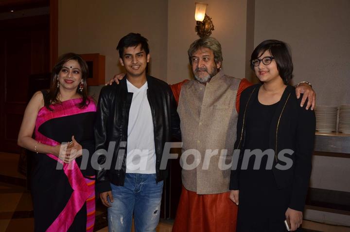 Medha, Satya, Mahesh and Ashwami Manjrekar at Success Bash of 'Natsamrat'