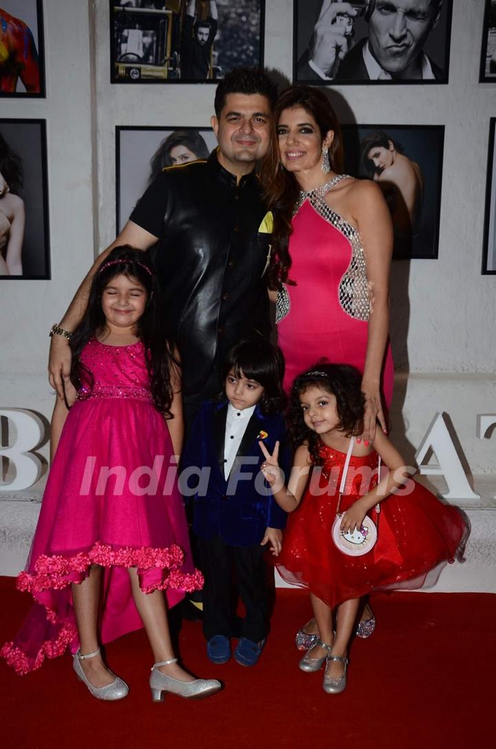 Dabboo Ratnani and Manisha and Kids at  Calendar Launch