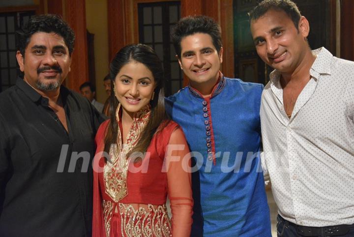 Rajan Shahi, Hina Khana and Karan Mehra at 'Yeh Rishta Kya Kehlata Hai' 7 Years Celebration