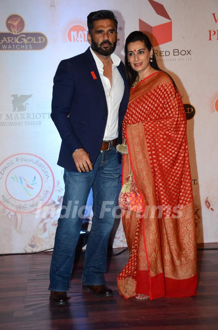 Suniel Shetty and Mana Shetty at Vikram Phadnis' 25th Anniversary Celebration