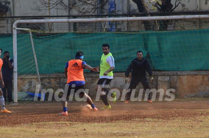 Raj Kundra and Marc Robinson Snapped Practicing Soccer