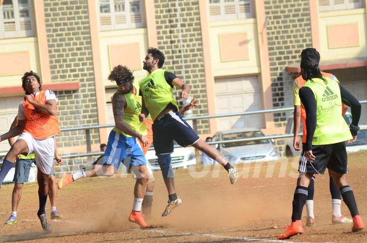 Armaan Jain Snapped Practicing Soccer