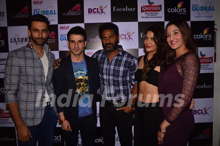 Nandish Sandhu, Girish Kumar, PrabhuDeva and Ankita Shorey at Launch of BCL's Ahmedabad Express Team