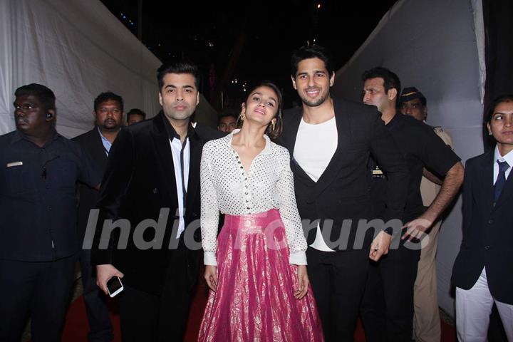 Karan Johar, Alia Bhatt and Sidharth Malhotra at Umang Police Show 2016