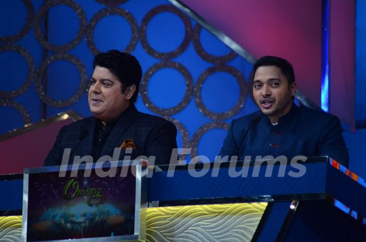 Shreyas Talpade and Sajid Khan as Host at Umang Police Show 2016