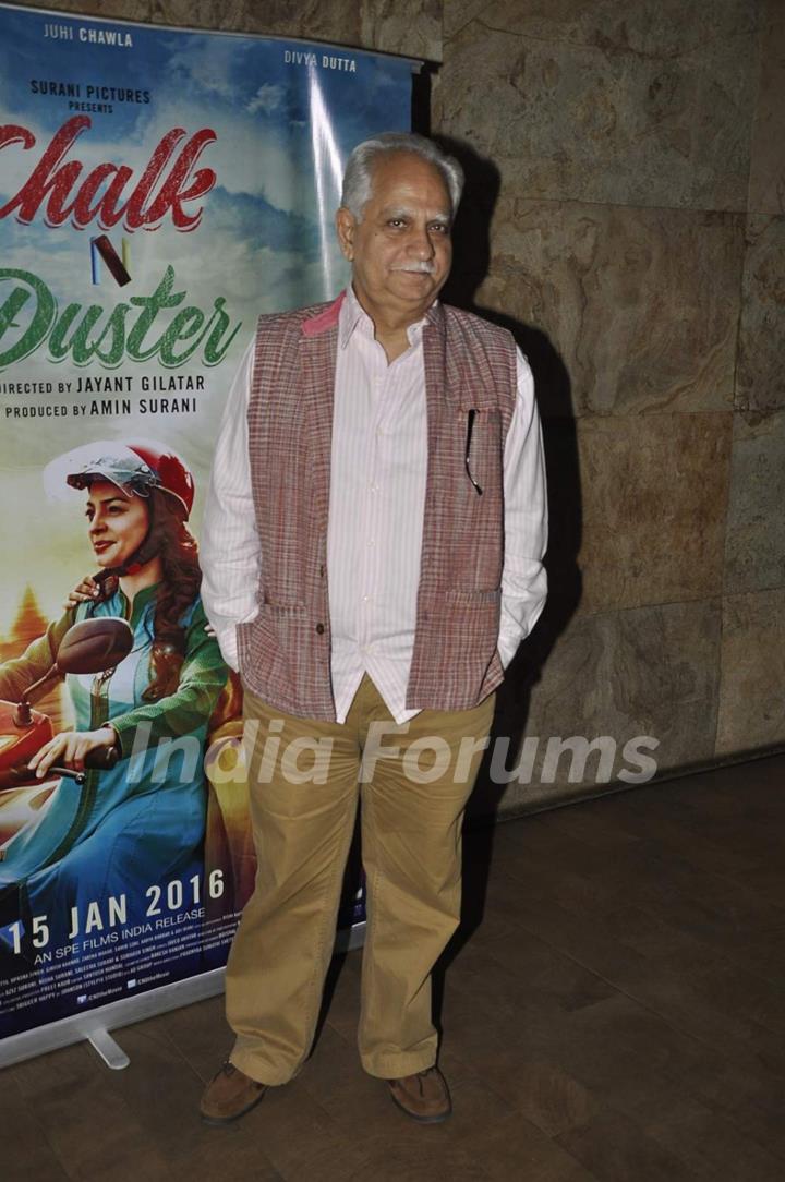 Ramesh Sippy at Screening of 'Chalk N Duster'