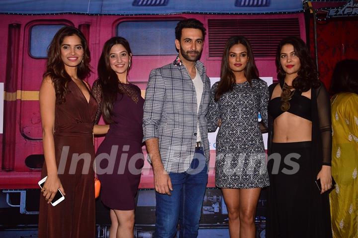 Nandish Sandhu with Miss India Winners at Launch of BCL's Ahmedabad Express Team