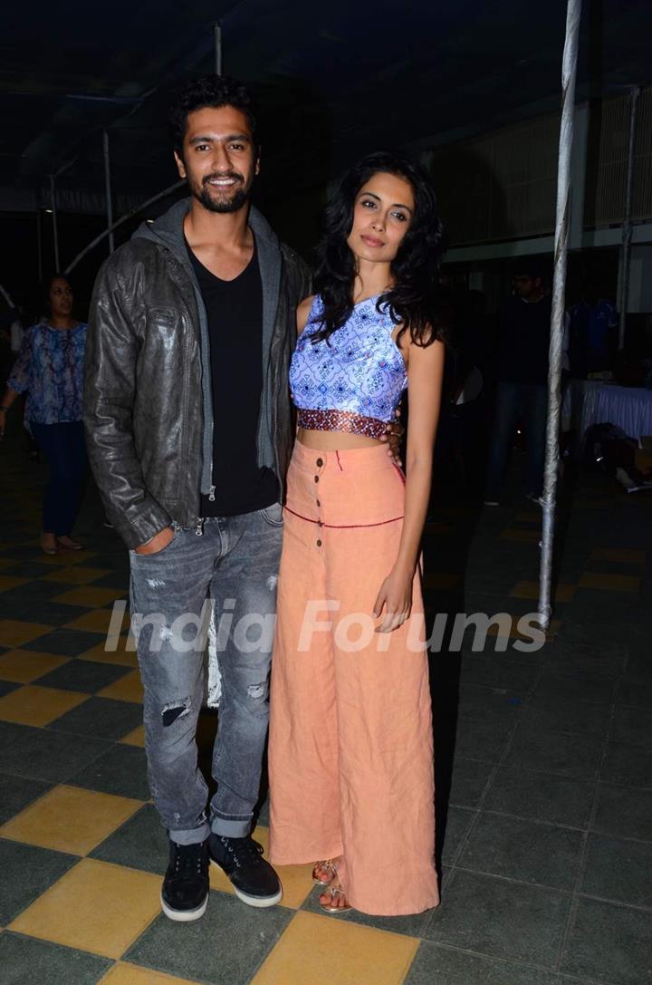 Vicky Kaushal and 'Pretty' Sarah Jane Dias at Promotions of 'Zubaan'