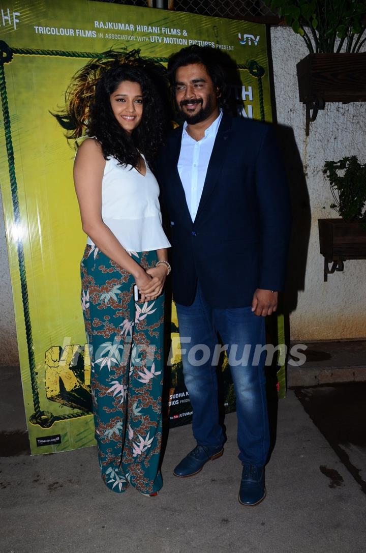 R. Madhavan and Ritika Singh at Special Screening of Saala Khadoos