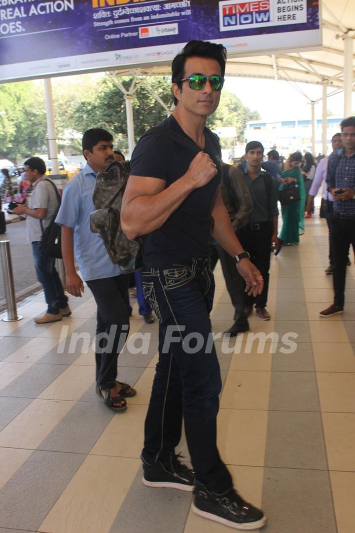 Sonu Sood snapped at Airport