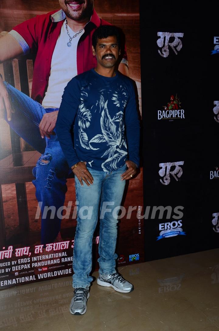 Siddharth Jadhav at Premier of Marathi Movie Guru