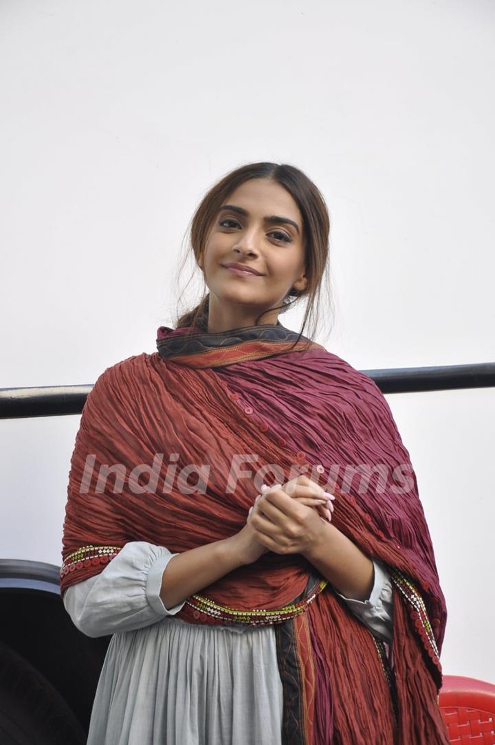 Sonam Kapoor at snapped at Mehboob Studios