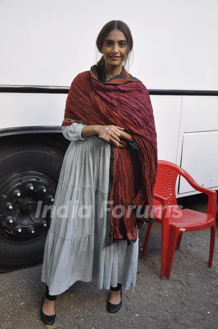 Sonam Kapoor at snapped at Mehboob Studios