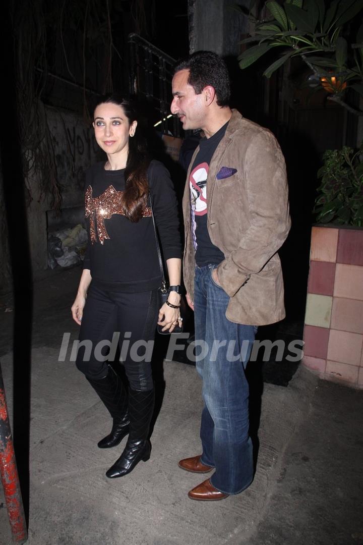 Karisma Kapoor Snapped with Saif Ali Khan