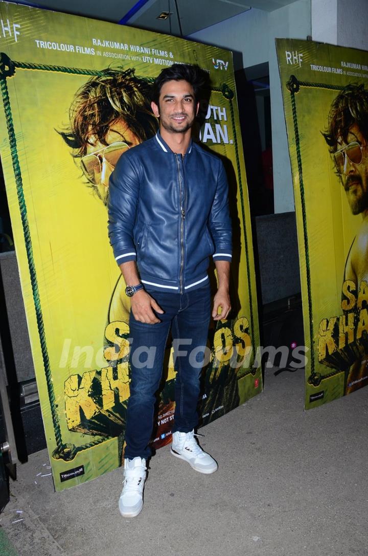 Sushant Singh Rajput at Special Screening of 'Saala Khadoos'