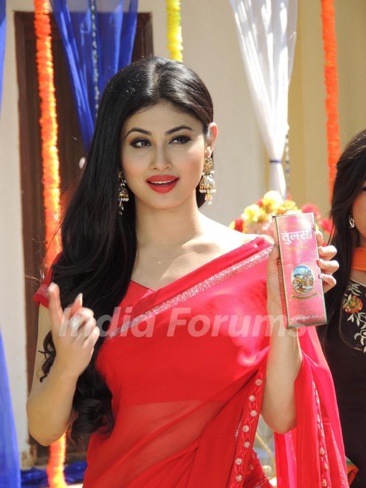 Mouni Roy Shoots as Brand ambassador For Tulsi Hair Oil