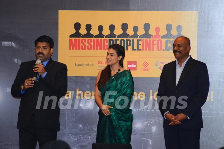 Bollywood Actress Kajol at Launch of 'Missingpeopleinfo.com'