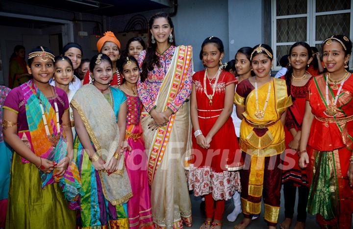 Sonam Kapoor Visits Neerja Bhanot's School on Republic Day