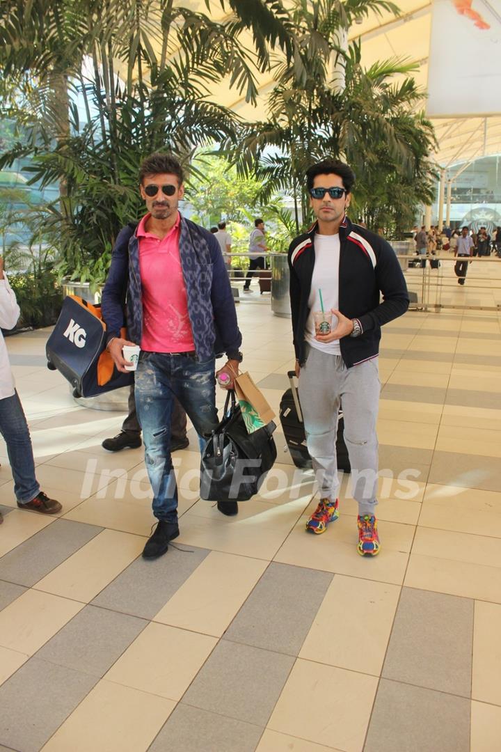 Rahul Dev and Arjan Bajwa Snapped at Airport