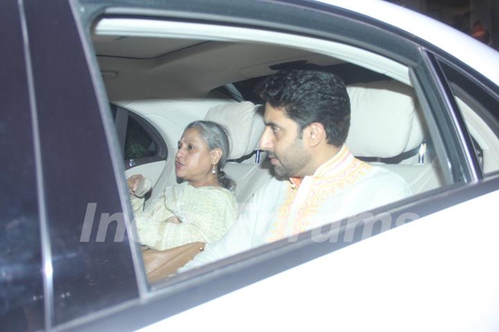 Abhishek Bachchan and Jaya Bachchan Attends Sikander Kher's Engagement