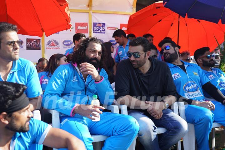 Sunny Deol and Bobby Deol Snapped at CCL Match