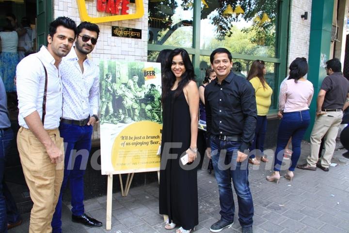 Anuj Sachdeva, Mrunal Jain and Vinod Singh at Launch of 'The Beer Cafe'