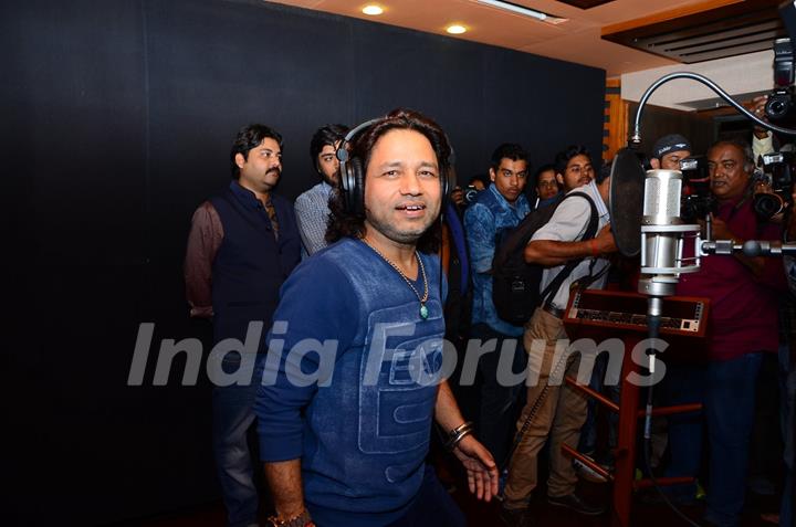 Kailash Kher at Recording Studio