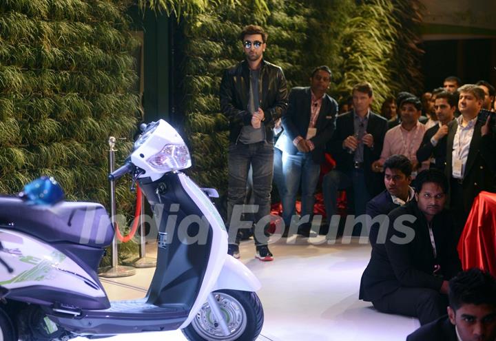 Ranbir Kapoor at Launch of Hero Bikes at Auto Expo in Delhi