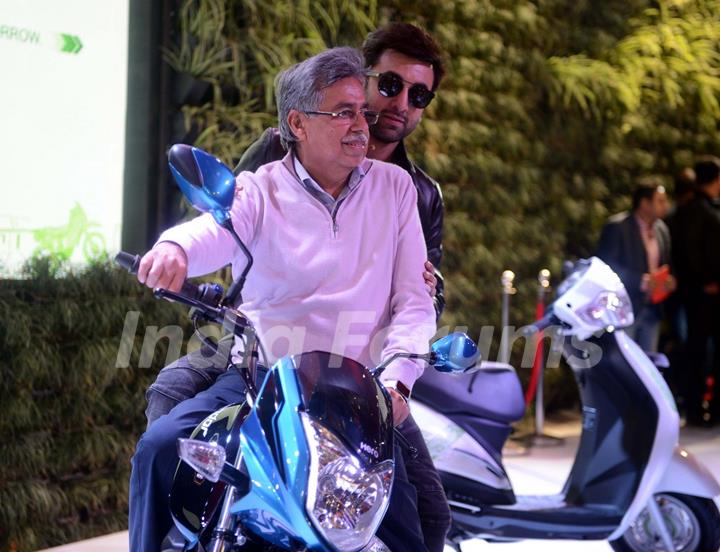 Ranbir Kapoor at Launch of Hero Bikes at Auto Expo in Delhi