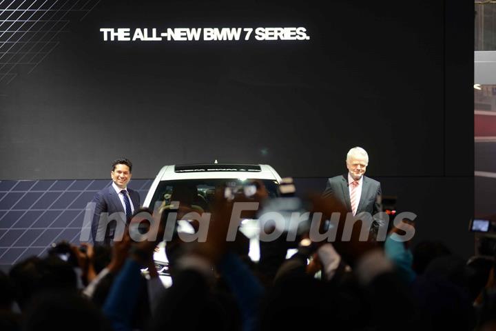 Master Blaster Sachin Tendulkar at Auto Expo 2016 in Delhi