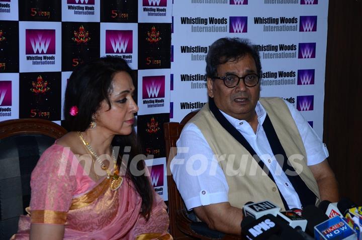 Hema Malini and Subhash Ghai at Whistling Woods