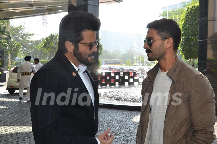 Forever Young Anil Kapoor Meets Dashing Shahid Kapoor at Press Meet of Zee Cine Awards