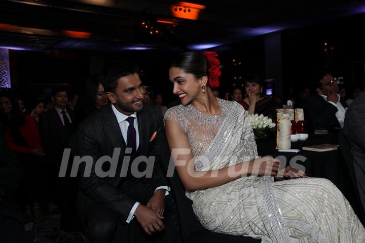 Ranveer Singh and Deepika Padukone at NDTV Indian of the Year Awards