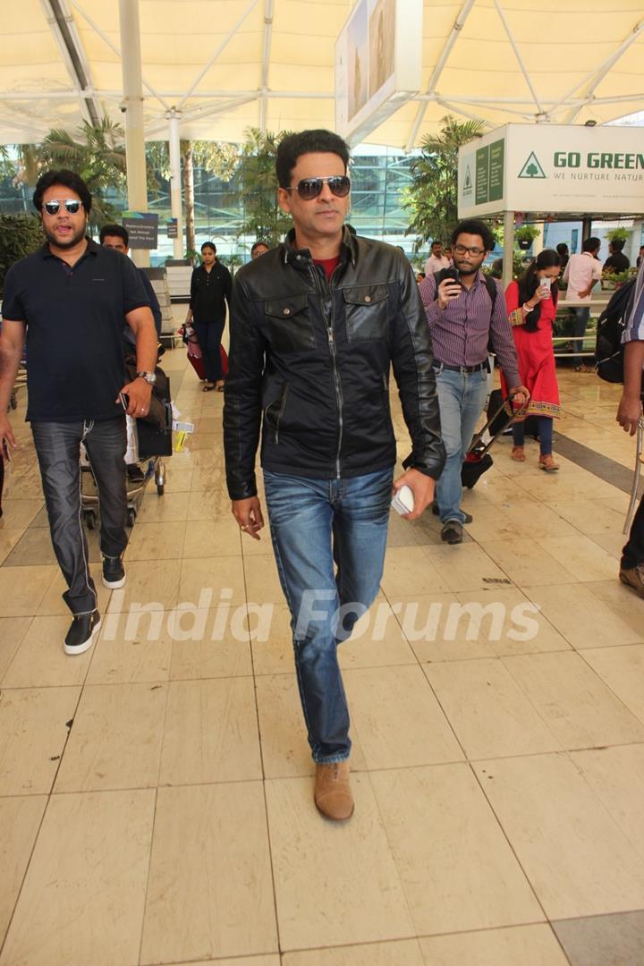 Manoj Bajpayee was spotted at Airport